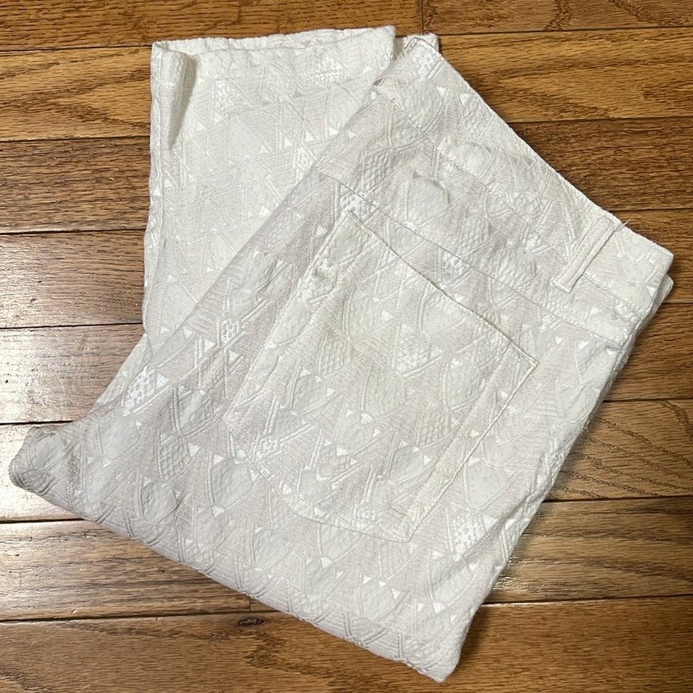 Halo Cream Textured Pants 32